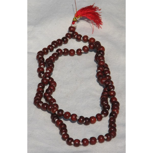 Rosewood Japa Mala, 28 Inches; (Small Round Beads)