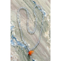 Sphatika Mala (Crystal), 35 Inches; Large Beads (Smooth & Round)